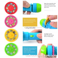 Cosyitems Kids Storybook Torch Flashlight Toys Storybook Torch Educational Preschool Toy Handed Projector / Xmas Birthday Gifts for Boys Girls